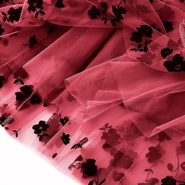 Women’s Red Floral Maxi Skirt Online for Eid